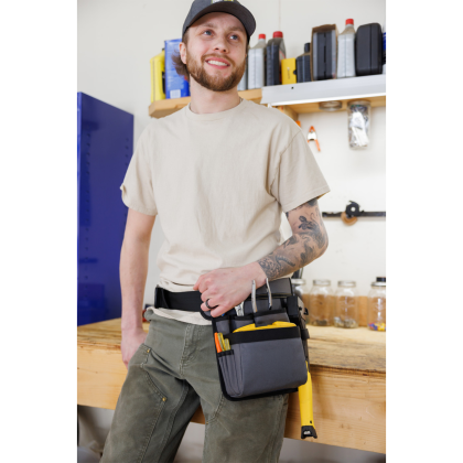 Custom Heritage Supply Pro Recycled rPET Tool Belt Pouch - Lifestyle View Custom Heritage Supply Pro Recycled rPET Tool Belt Pouch - Lifestyle View