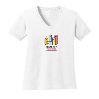 Custom Port & Company Women's Core Cotton V-Neck Tee Custom Port & Company Women's Core Cotton V-Neck Tee