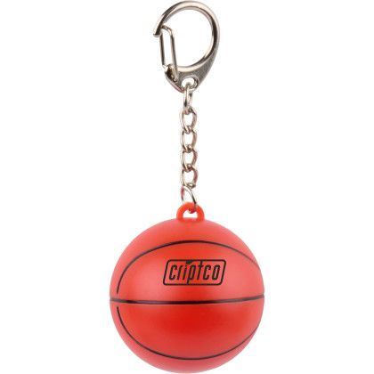 Custom Basketball SPF 15 Lip Balm Keychain - Front view Custom Basketball SPF 15 Lip Balm Keychain - Front view