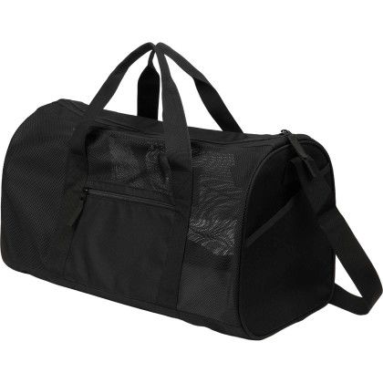 Custom Mesh Recycled Duffle Bag - Front view Custom Mesh Recycled Duffle Bag - Front view