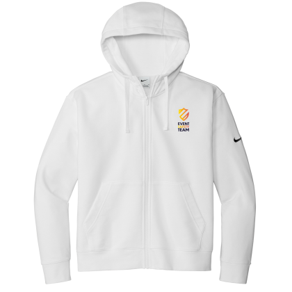 Custom Nike Club Fleece Sleeve Swoosh Full-Zip Hoodie - White Custom Nike Club Fleece Sleeve Swoosh Full-Zip Hoodie - White