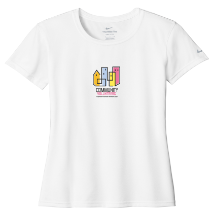 Custom Nike Women's Swoosh Sleeve RLegend Tee - White Custom Nike Women's Swoosh Sleeve RLegend Tee - White