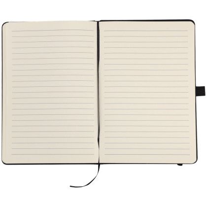 Custom EarthTrendz 5.5 x 8.25 Notebook - Black - Open View Custom EarthTrendz 5.5 x 8.25 Notebook - Black - Open View