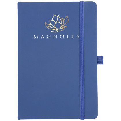 Custom EarthTrendz 5.5 x 8.25 Notebook - Navy Blue - Front View Custom EarthTrendz 5.5 x 8.25 Notebook - Navy Blue - Front View