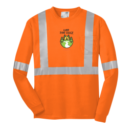 Custom CornerStone ANSI 107 Class 2 Long Sleeve Safety T-Shirt - Safety Orange Front