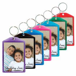 Custom Transluscent Sparkly Snap in Key tag - All Colors