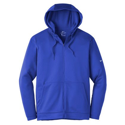 Custom Nike Therma-FIT Full-Zip Fleece Hoodie - Game royal Custom Nike Therma-FIT Full-Zip Fleece Hoodie - Game royal