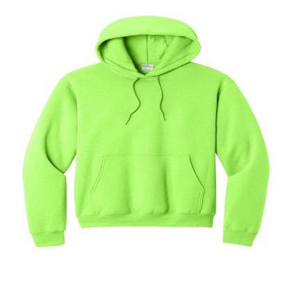 Custom Port & Company Core Fleece Pullover Hooded Sweatshirt - Neon Green Custom Port & Company Core Fleece Pullover Hooded Sweatshirt - Neon Green