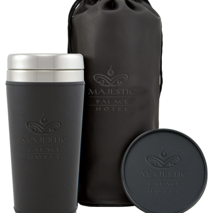 Custom 16 oz. Regency Gift Set - Black 