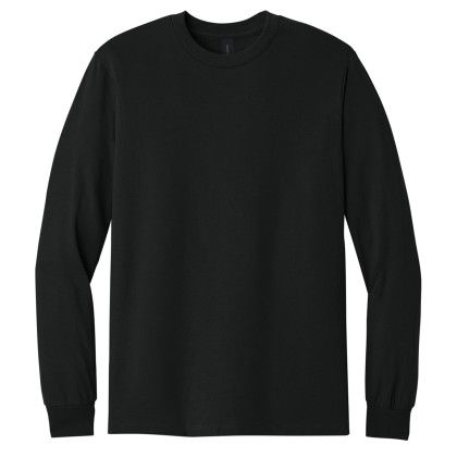 Custom Gildan - Heavy Cotton 100% Cotton Long Sleeve T-Shirt - Black