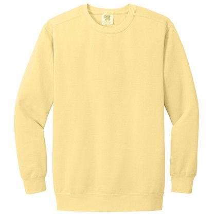 Custom Comfort Colors Ring Spun Crewneck Sweatshirt - Butter Front View 