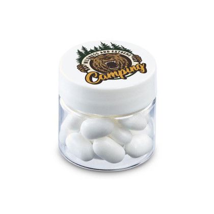 Custom 1/2 oz. Jar of Mints - All Color - Orange - White