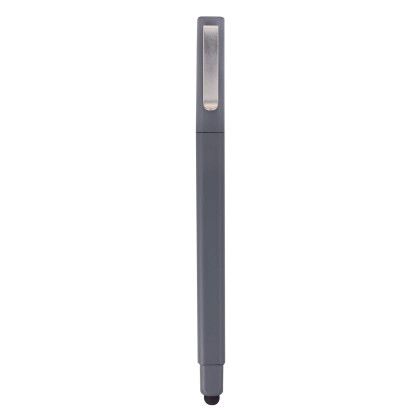 Custom Ambassador Square Ballpoint Stylus - Gray back view Custom Ambassador Square Ballpoint Stylus - Gray back view