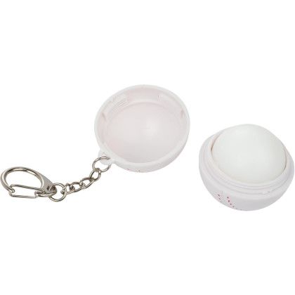 Custom Baseball SPF 15 Lip Balm Keychain - Open view