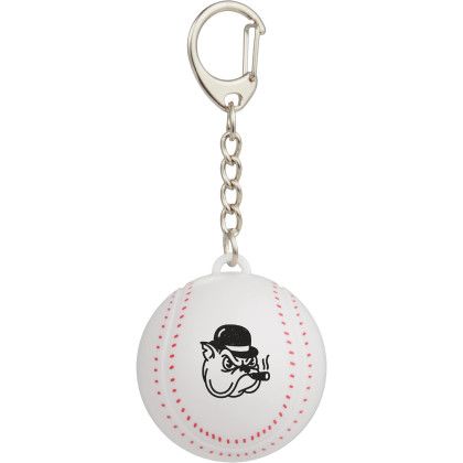 Custom Baseball SPF 15 Lip Balm Keychain - Front view