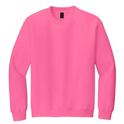 Custom Gildan - Heavy Blend Crewneck Sweatshirt - Safety pink Custom Gildan - Heavy Blend Crewneck Sweatshirt - Safety pink