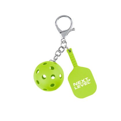 Custom Pickleball Keychain - Lime Green