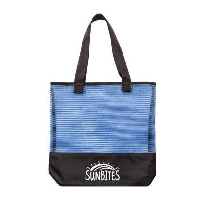 Custom Waikiki Mesh Tote Bag - Blue