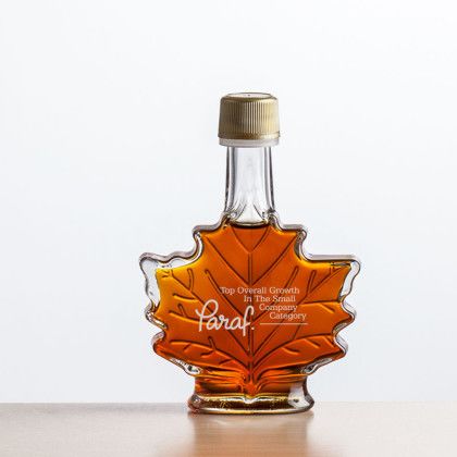 Custom Maple Syrup Glass Bottle 50 ml - Maple Leaf - Imprinted Custom Maple Syrup Glass Bottle 50 ml - Maple Leaf - Imprinted