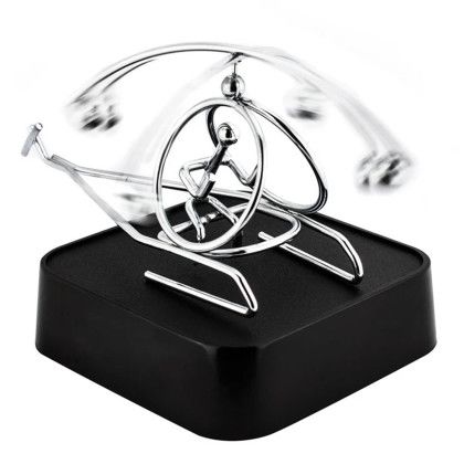 Custom Helicopter Magnetic Sculpture Block - Black with silver In Use Custom Helicopter Magnetic Sculpture Block - Black with silver In Use