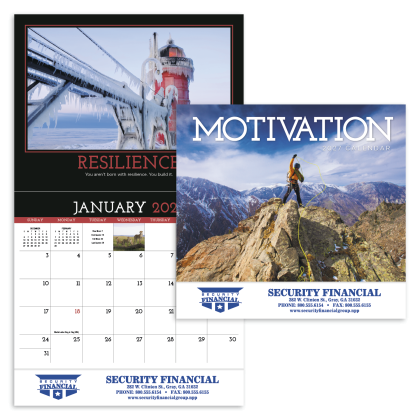 Custom Motivation Appointment Calendar (Motivational Quotes) - Stapled - White Custom Motivation Appointment Calendar (Motivational Quotes) - Stapled - White