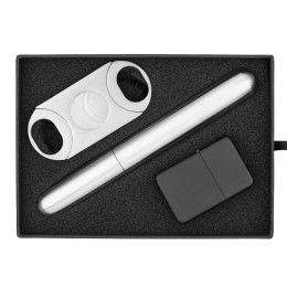 Custom Cubano Cigar Holder Lighter and Cutter Gift Set Custom Cubano Cigar Holder Lighter and Cutter Gift Set