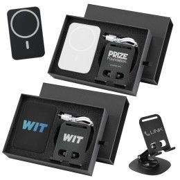 Custom MagSafe Power Bank and Phone Holder Gift Set Custom MagSafe Power Bank and Phone Holder Gift Set