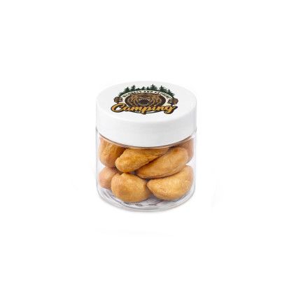 Custom 1 oz Jar of Roasted Cashews - Front View Custom 1 oz Jar of Roasted Cashews - Front View