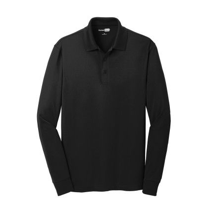 Custom CornerStone Select Snag-Proof Long Sleeve Polo - Black Custom CornerStone Select Snag-Proof Long Sleeve Polo - Black