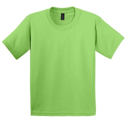 Custom Gildan Youth Ultra Cotton 100% US Cotton T-Shirt - Lime Custom Gildan Youth Ultra Cotton 100% US Cotton T-Shirt - Lime