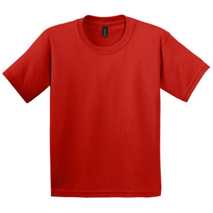 Custom Gildan Youth Ultra Cotton 100% US Cotton T-Shirt - Red Custom Gildan Youth Ultra Cotton 100% US Cotton T-Shirt - Red