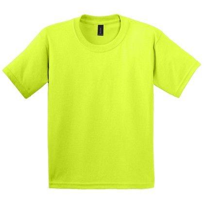 Custom Gildan Youth Ultra Cotton 100% US Cotton T-Shirt - Safety green Custom Gildan Youth Ultra Cotton 100% US Cotton T-Shirt - Safety green