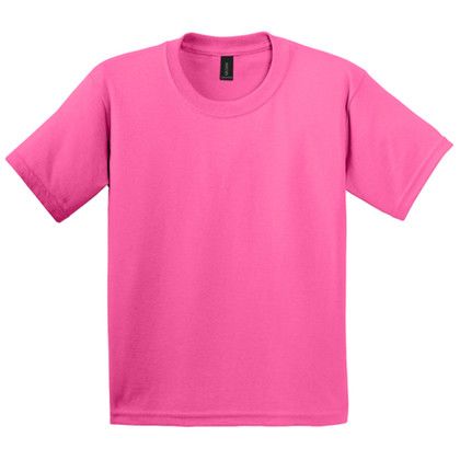 Custom Gildan Youth Ultra Cotton 100% US Cotton T-Shirt - Safety pink Custom Gildan Youth Ultra Cotton 100% US Cotton T-Shirt - Safety pink