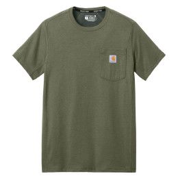 Custom Carhartt Force Short Sleeve Pocket T-Shirt - Basil Heather 