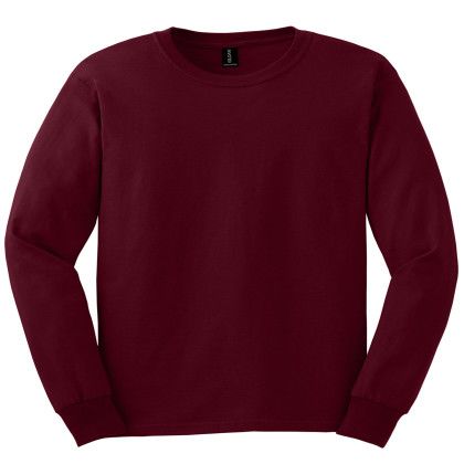 Custom Gildan Ultra Cotton Long Sleeve T-Shirt - Maroon