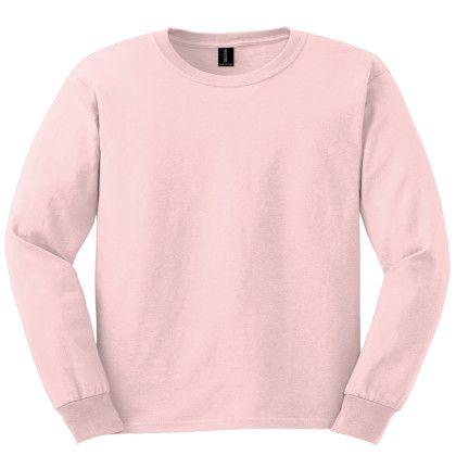 Custom Gildan Ultra Cotton Long Sleeve T-Shirt - Light pink