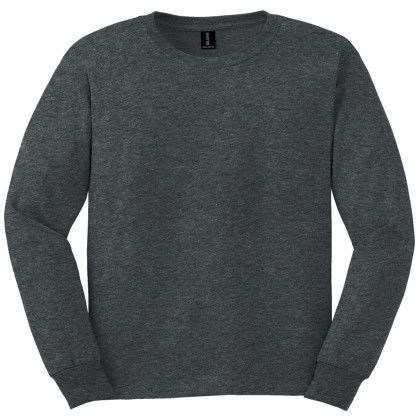 Custom Gildan Ultra Cotton Long Sleeve T-Shirt - Dark heather