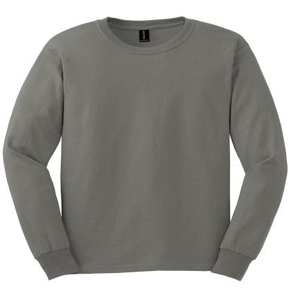 Custom Gildan Ultra Cotton Long Sleeve T-Shirt - Charcoal