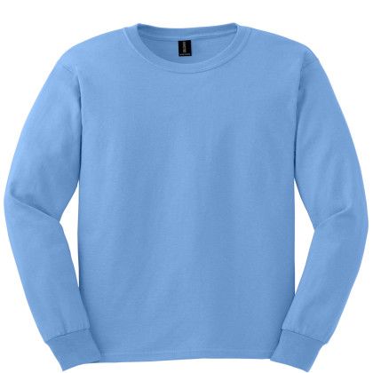 Custom Gildan Ultra Cotton Long Sleeve T-Shirt - Carolina blue