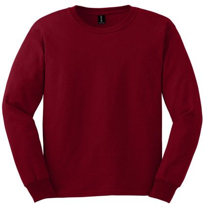 Custom Gildan Ultra Cotton Long Sleeve T-Shirt - Cardinal red