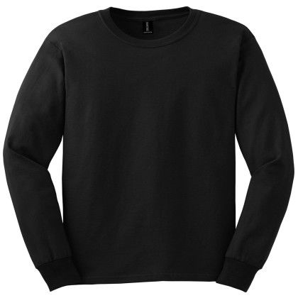 Custom Gildan Ultra Cotton Long Sleeve T-Shirt - Black
