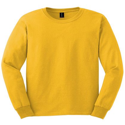 Custom Gildan Ultra Cotton Long Sleeve T-Shirt - Gold