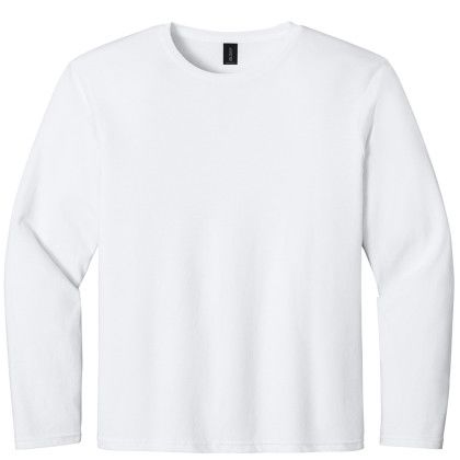 Custom Gildan Softstyle Long Sleeve T-Shirt - White Custom Gildan Softstyle Long Sleeve T-Shirt - White