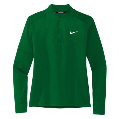 Custom Nike Women's Dri-FIT Element 1/2-Zip Top - Dark green Custom Nike Women's Dri-FIT Element 1/2-Zip Top - Dark green