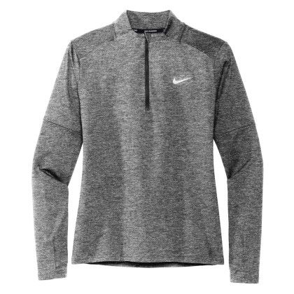 Custom Nike Women's Dri-FIT Element 1/2-Zip Top - Black heather Custom Nike Women's Dri-FIT Element 1/2-Zip Top - Black heather