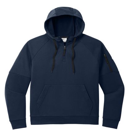 Custom Nike Therma-FIT Pocket 1/4-Zip Fleece Hoodie - Navy Custom Nike Therma-FIT Pocket 1/4-Zip Fleece Hoodie - Navy
