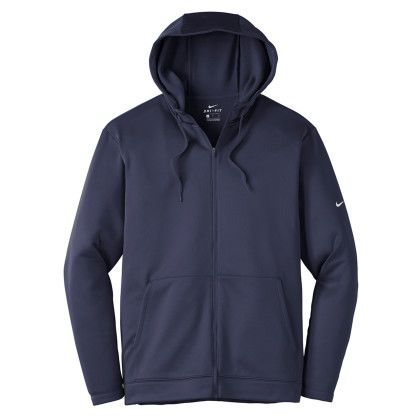 Custom Nike Therma-FIT Full-Zip Fleece Hoodie - Midnight navy Custom Nike Therma-FIT Full-Zip Fleece Hoodie - Midnight navy