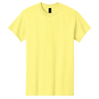 Custom Gildan Adult Heavy Cotton T-Shirt - Cornsilk Front View Custom Gildan Adult Heavy Cotton T-Shirt - Cornsilk Front View