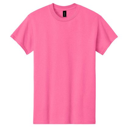 Custom Gildan Adult Heavy Cotton T-Shirt - Safety pink Custom Gildan Adult Heavy Cotton T-Shirt - Safety pink
