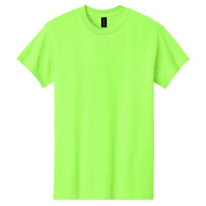 Custom Gildan Adult Heavy Cotton T-Shirt - Neon Green Custom Gildan Adult Heavy Cotton T-Shirt - Neon Green